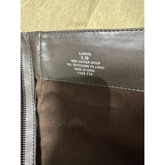 Ralph Lauren Dk Brown Burnished Calf Leather Becca Heels Wide Calf Boots 8.5 - Picture 7 of 10